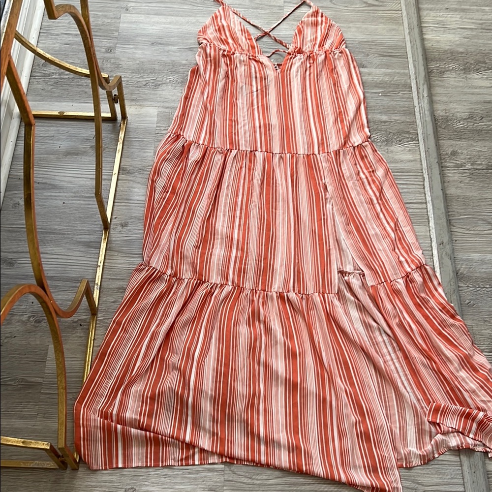 Striped Pink Maxi Dress